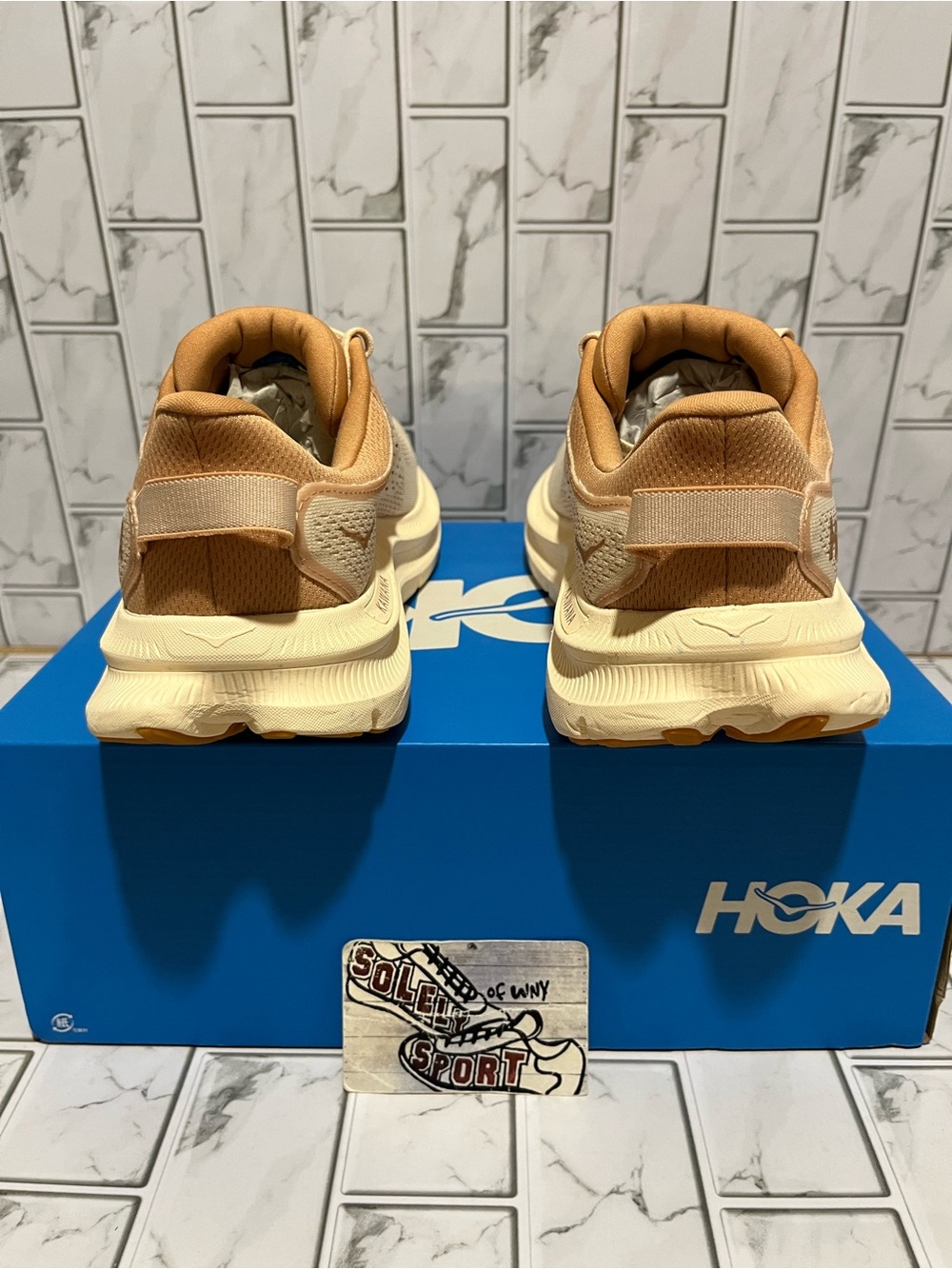New Hoka One One Kawana 2 Running Training Walking Shoes Cream White Womens - Picture 5 of 13